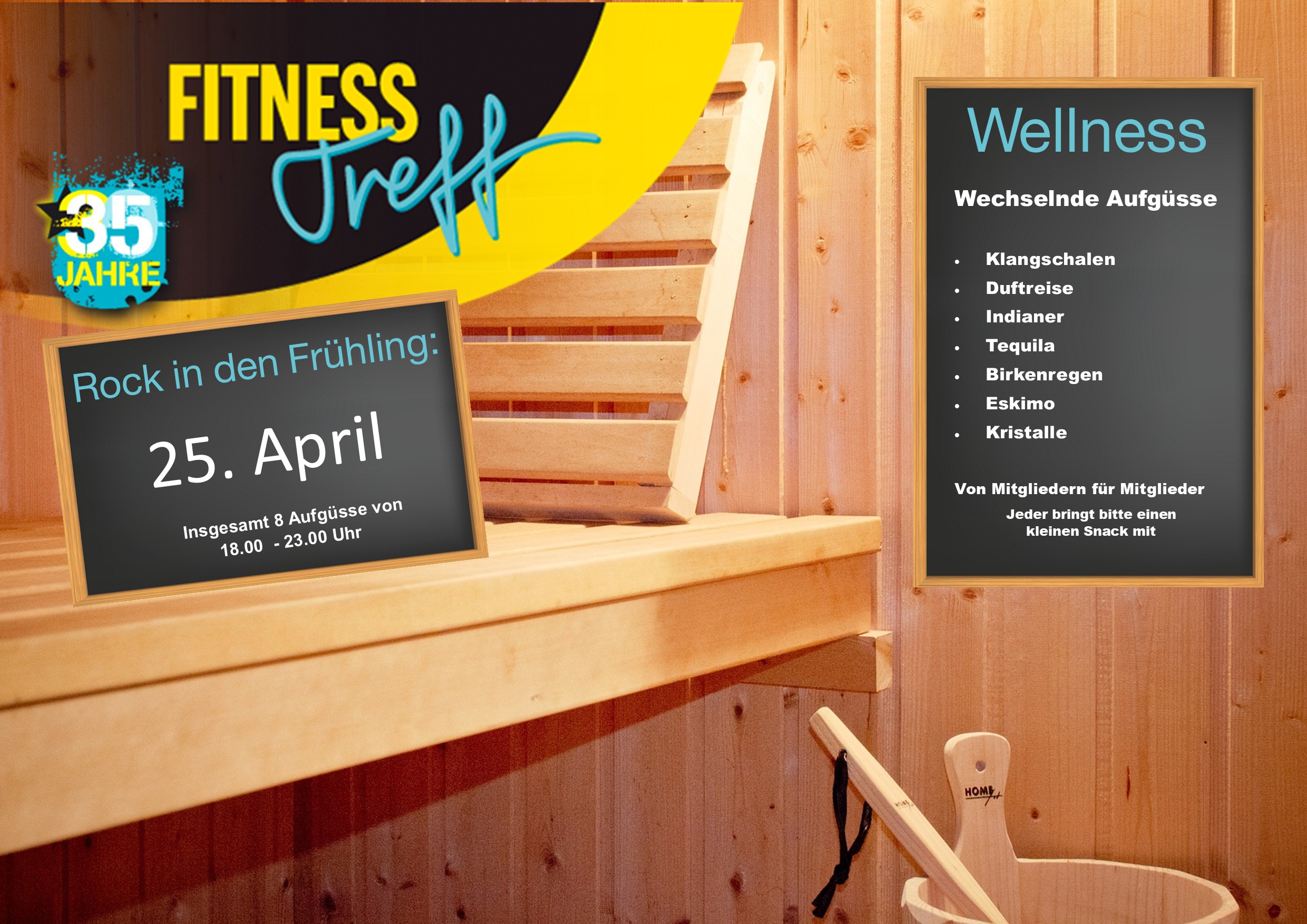 25. April ist Sauna-Nacht